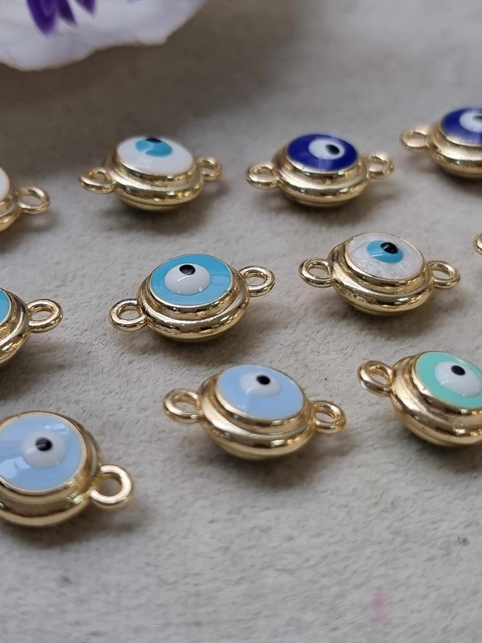 Nazar Goz 3d Cift Tarafli Bileklik Malzemesi 10 Mm 3