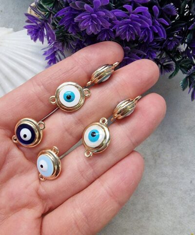 Nazar Goz 3d Cift Tarafli Bileklik Malzemesi 14 Mm