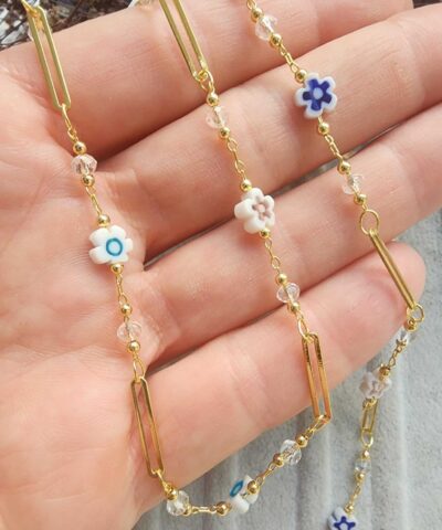 Nazarlı Boncuklu Renkli Takı Zinciri - 505