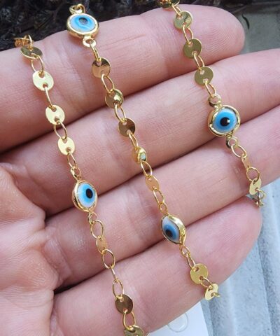 Nazarlı Boncuklu Renkli Takı Zinciri - 510