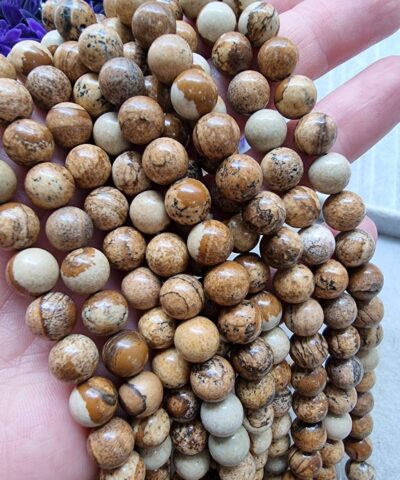 Odun Japser Dogal Tas Cesitleri 8 Mm