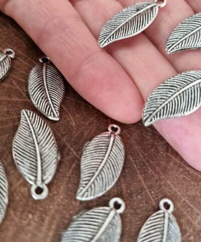 Okaliptus Yaprak Sekilli Zamak Taki Malzemesi