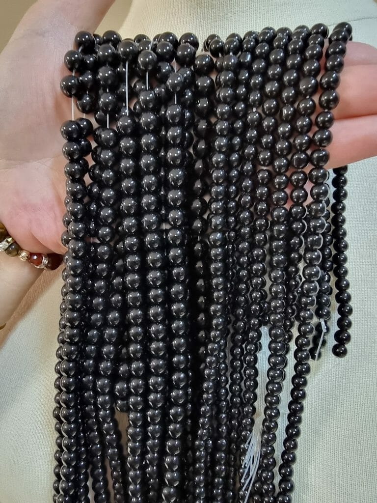 Oniks Parlak Siyah Dogal Tas Dizi 2