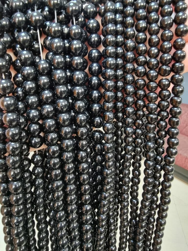 Oniks Parlak Siyah Dogal Tas Dizi 4