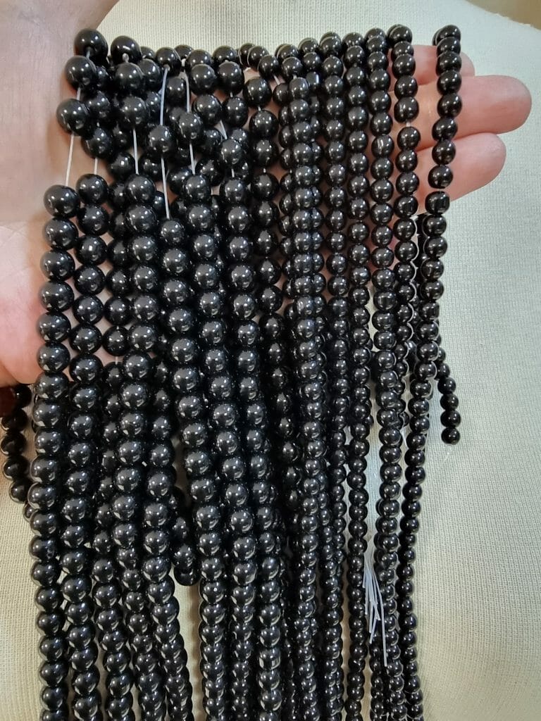 Oniks Parlak Siyah Dogal Tas Dizi