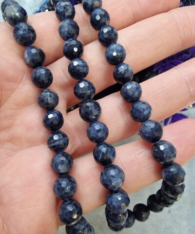 Orijinal Safir Faset Dogal Tas Dizi 8 Mm