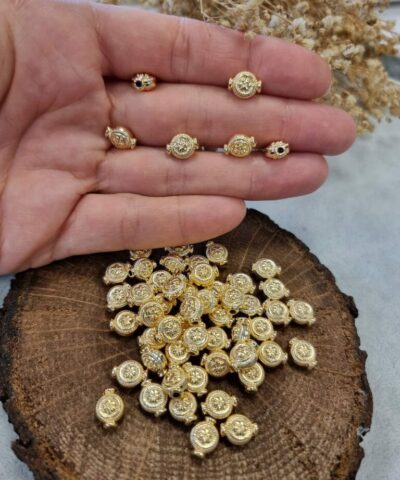 Otantik Cicekli Altin Kaplama Taki Ara Aparati