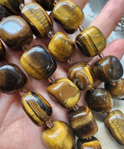 Oval Amorf Sekilli Kaplan Gozu Tasi Aaa 2