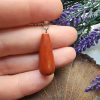 Oval Damla Jasper Taşı Kolye Ucu