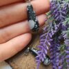 Oval Damla Karli Obsidyen Tasi Kolye Ucu 4
