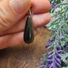 Oval Damla Obsidyen Tasi Kolye Ucu 2