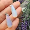 Oval Damla Opal Tasi Kolye Ucu