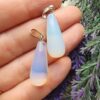 Oval Damla Opal Tasi Kolye Ucu 2