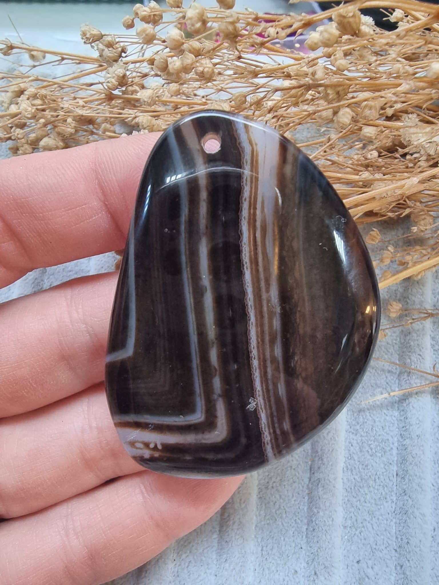 Oval Dilim Akik Kolye Ucu 503