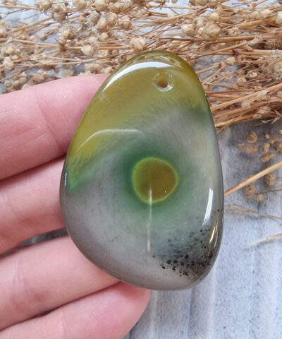 Oval Dilim Akik Kolye Ucu 505