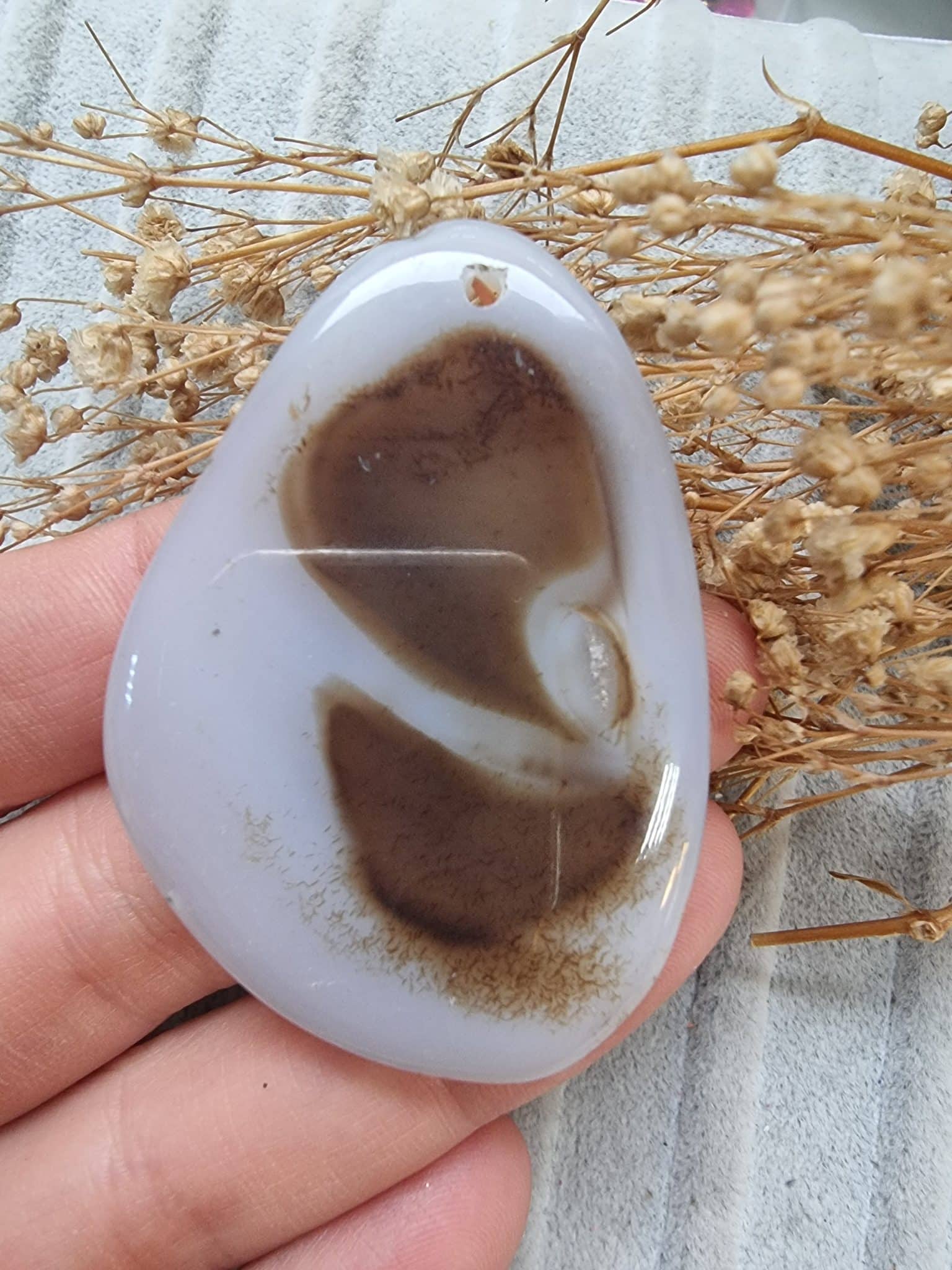 Oval Dilim Akik Kolye Ucu 506