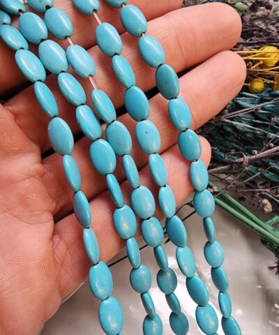 Oval Firuze Taşı Turkuaz Boncuk - 6 MM