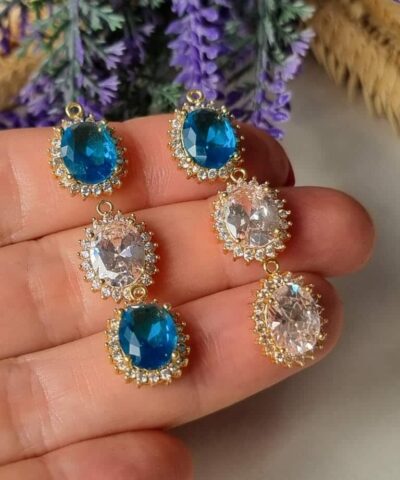 Oval Kristal Zirkon Tasli Kolye Ucu 14 Mm 5