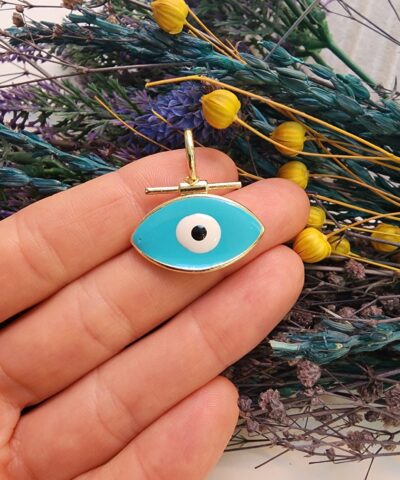 Oval Nazar Goz Kolye Ucu 504 2