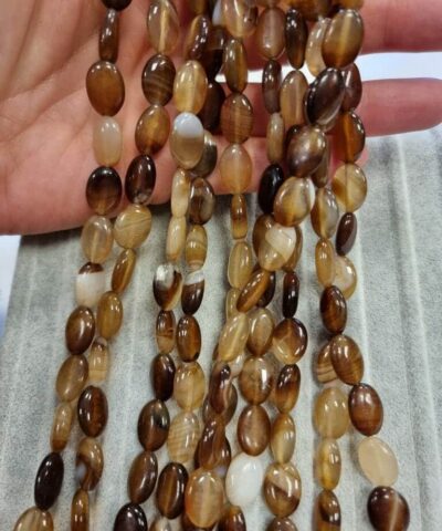 Oval Sekilli Akik Dogal Tas 10x14 4