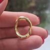 Oval Sekilli Dokum Taki Ara Aparati Gold