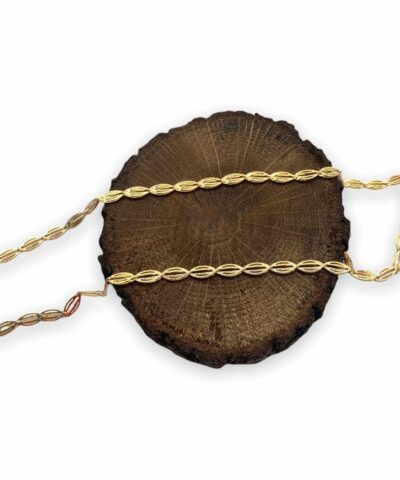 Oval Yildiz Pirinc Taki Ve Kolye Zinciri