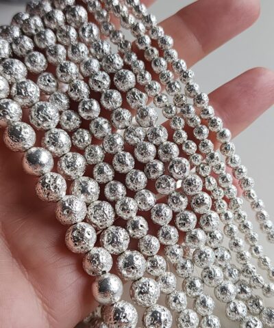 Parlak Gumus Kaplama Elektro Lav Tasi