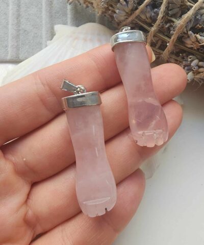 Pati Pembe Kuvars Tasi Kolye Ucu 2