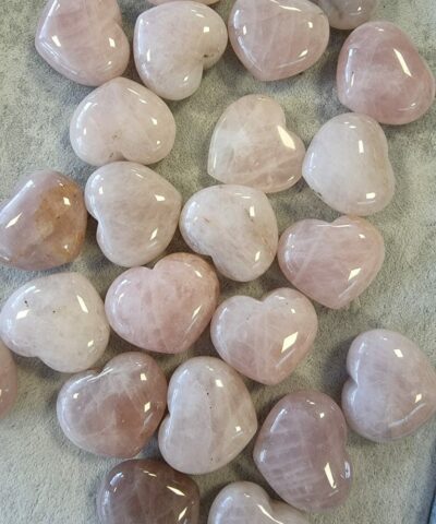 Pembe Kuvars Kalp Dogal Tas