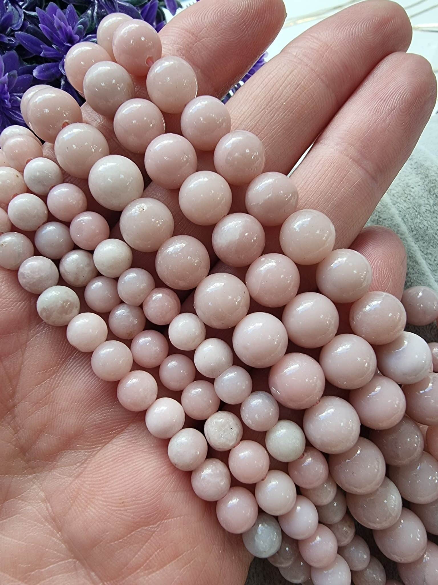 Pembe Opal Dogal Tas Dizi 2