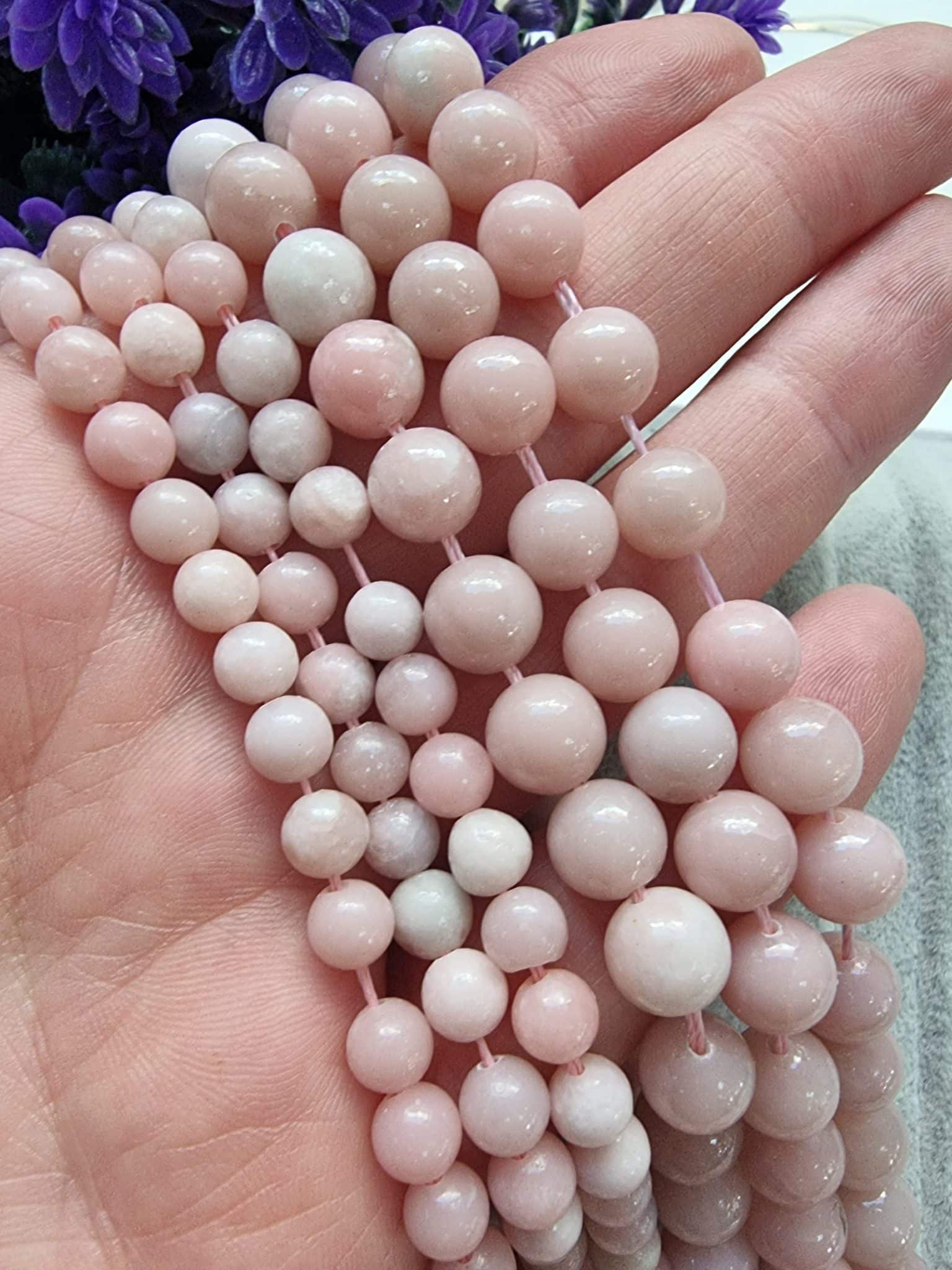 Pembe Opal Dogal Tas Dizi 3