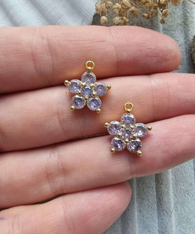 Pembe Tasli Gold Cicek