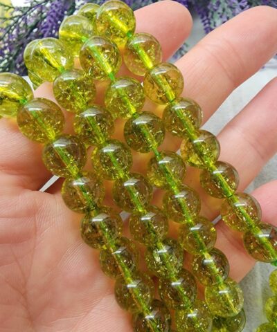 Peridot Kuvars Dizi Dogal Taslar 10 Mm