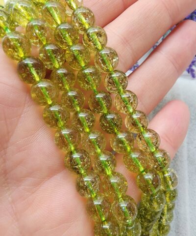 Peridot Kuvars Dizi Dogal Taslar 8 Mm