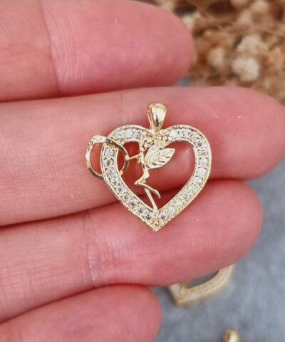 Perili Kalp Zirkon Tasli Kolye Ucu 4