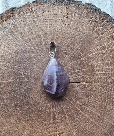 Piramit Ametist Tasi Kolye Ucu