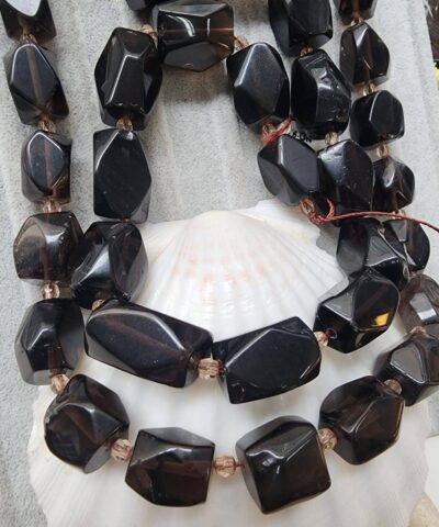 Piramit Dikdortgen Sekilli Dumanli Kuvars Tasi 3