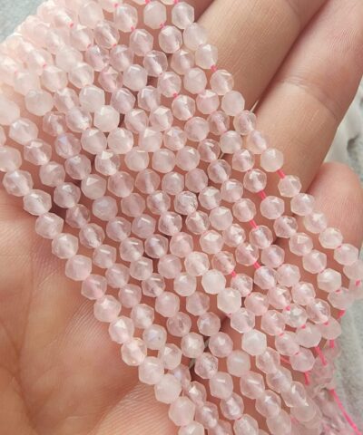 Piramit Pembe Kuvars Dogal Tas Dizi