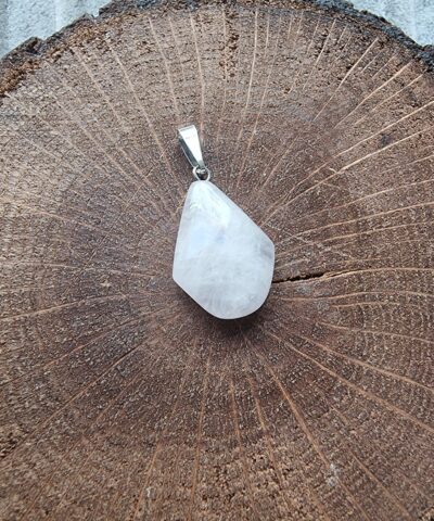 Piramit Pembe Kuvars Tasi Kolye Ucu