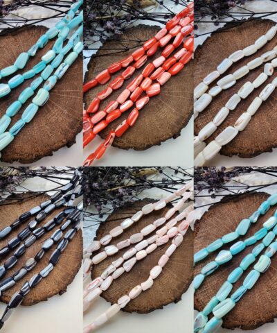 Renkli Dikdotgen Sedef Dogal Cesitleri