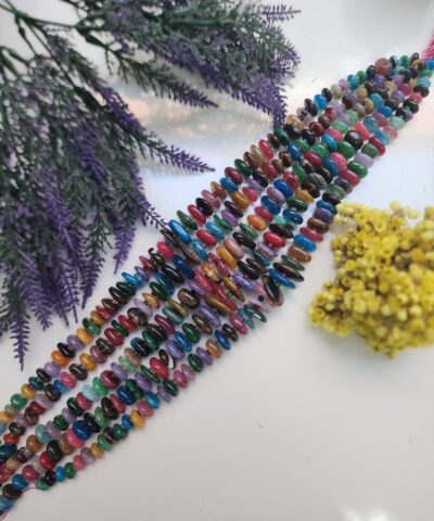 Renkli Rondela Akik Dogal Tas 4