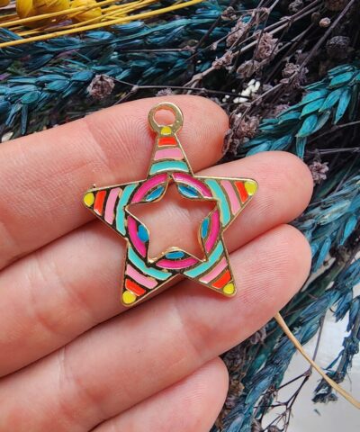 Renkli Yıldız Kolye Ucu - 502