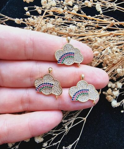 Renkli Zirkon Bulut Tasli Kolye Ucu 2