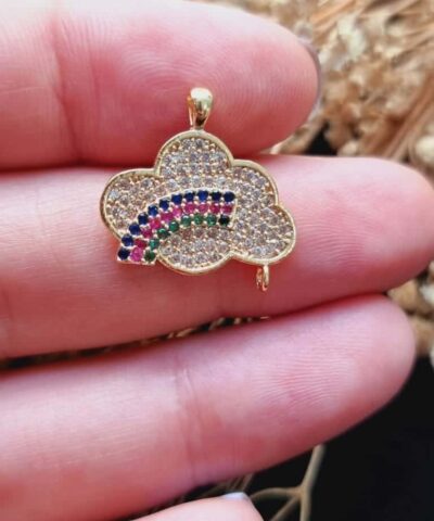 Renkli Zirkon Bulut Tasli Kolye Ucu 4