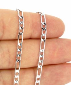 Rodyum Kaplama 4 mm Kuyumcu İşi Takı Zinciri