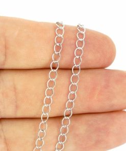 Rodyum Kaplama 3.5 mm Uzatma Takı Zinciri
