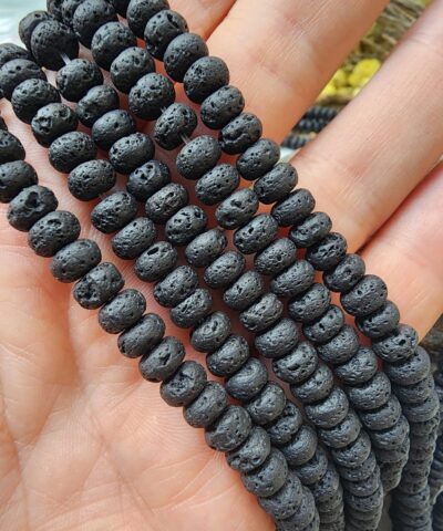 Rondela Kesim Siyah Lav Tasi 6 Mm