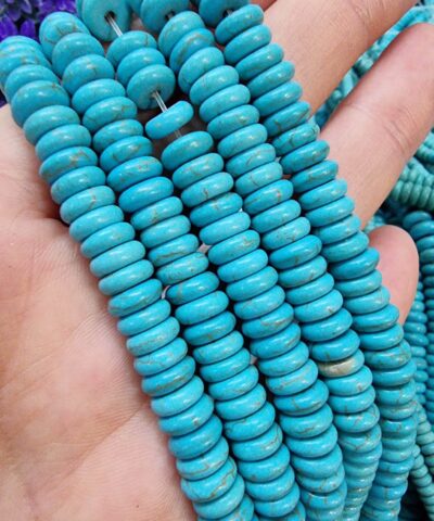 Rondela Turkuaz Dogal Tas 10 Mm
