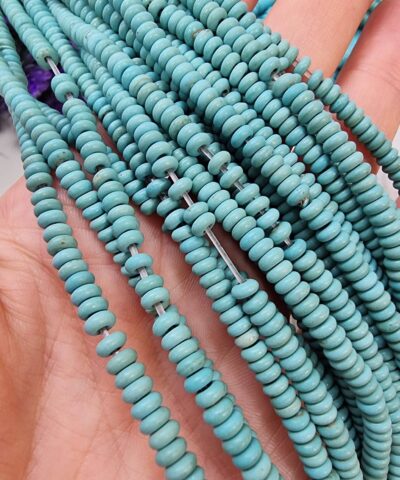 Rondela Turkuaz Dogal Tas 6 Mm