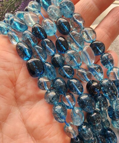 Safir Mavisi Kuvars İri Amorf Sekilli Dogal Tas 4